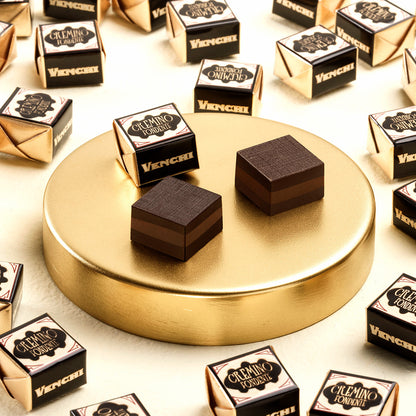 Venchi Cremino Fondente Dark Chocolate Almond & Gianduja Cubes