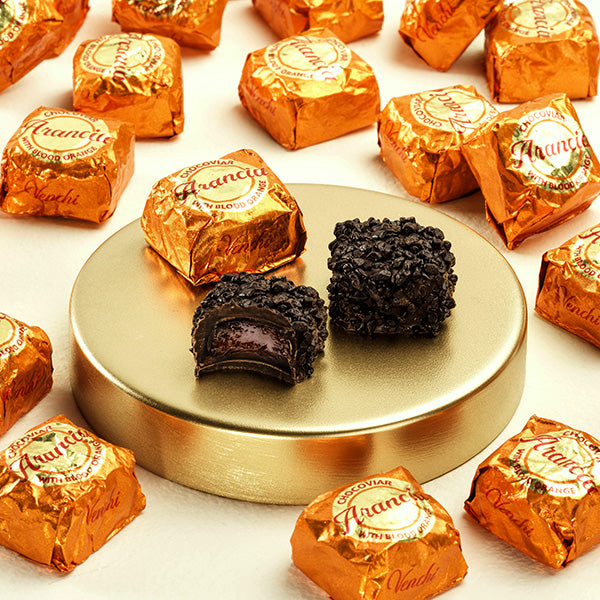 Venchi Cubotto Chocoviar Arancia Orange Dark Chocolate Cubes