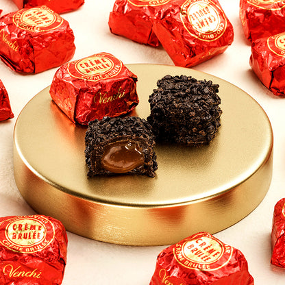 Venchi Cubotto Chocoviar Creme Brulee 75% Dark Chocolate Cubes