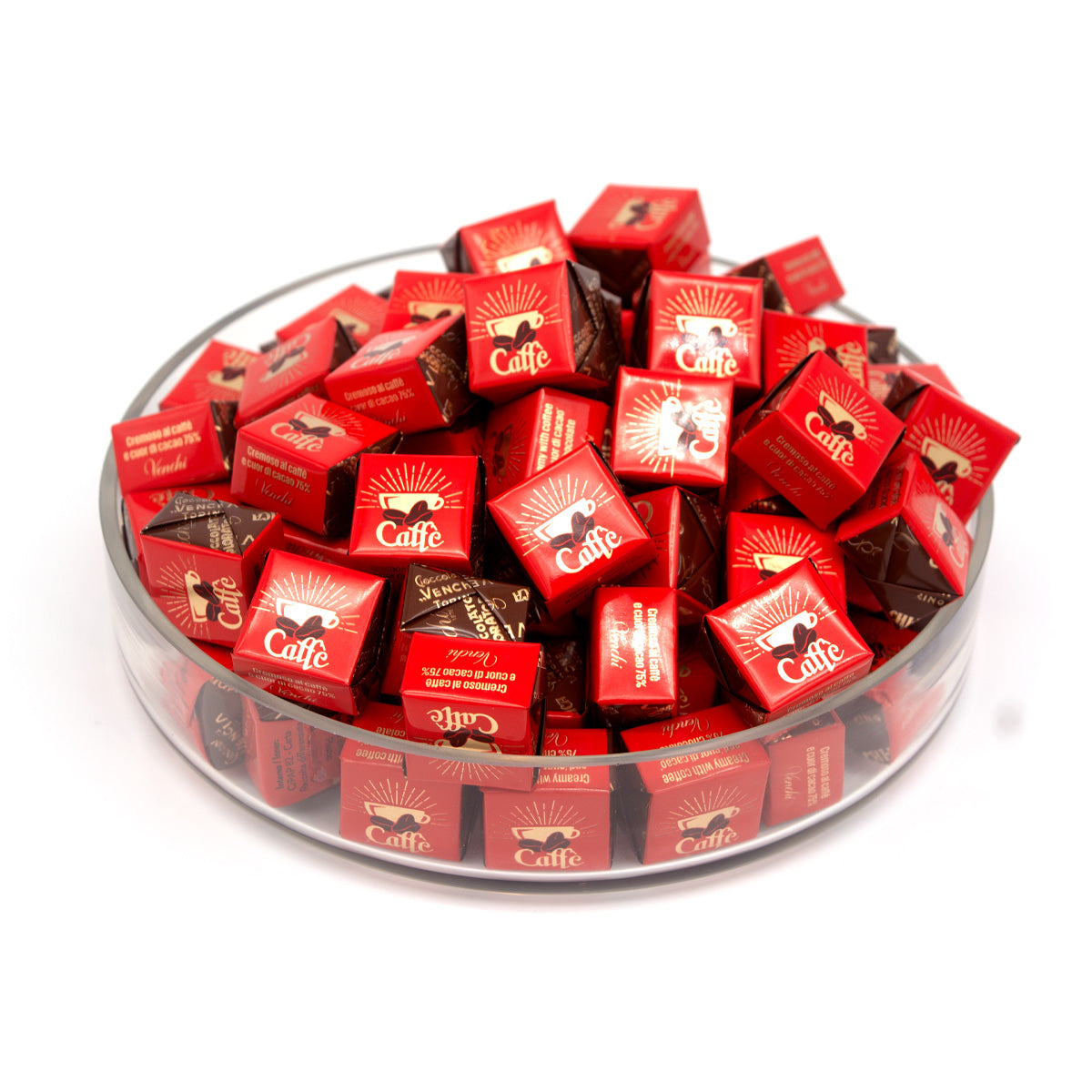 Venchi Espresso Caffe 75% Dark Chocolate with Coffee & Nibs Cubes