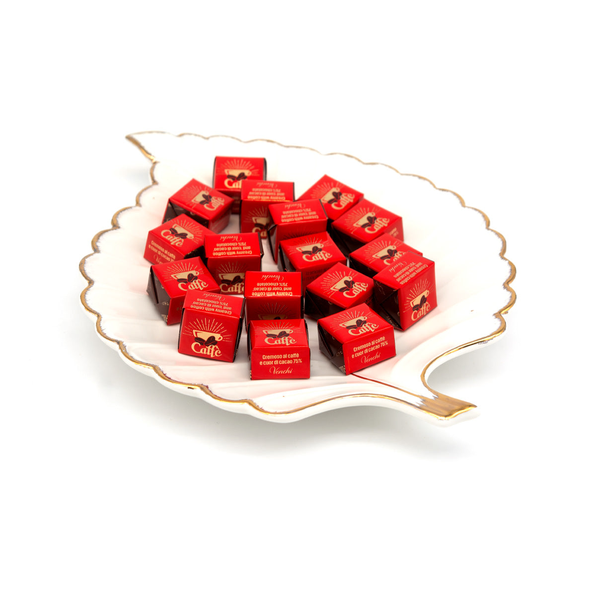 Venchi Espresso Caffe 75% Dark Chocolate with Coffee & Nibs Cubes