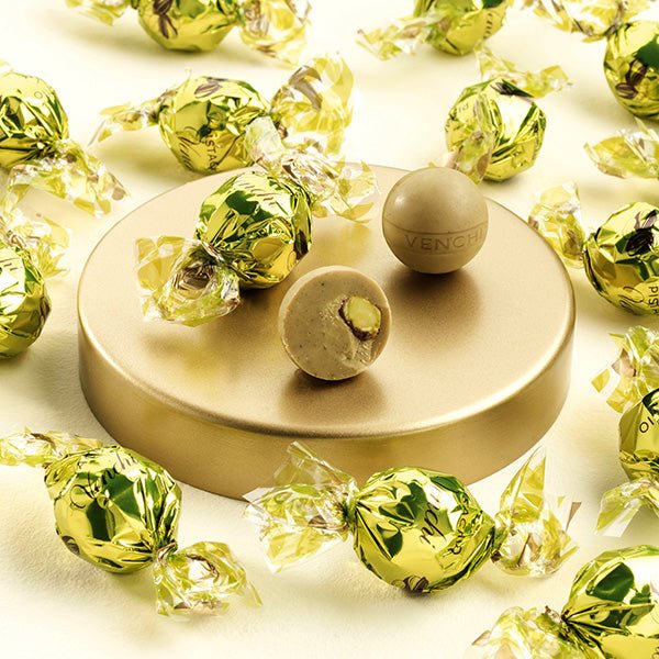 Venchi Salted Pistachio Hazelnut Chocolate Pearls - 15 pieces