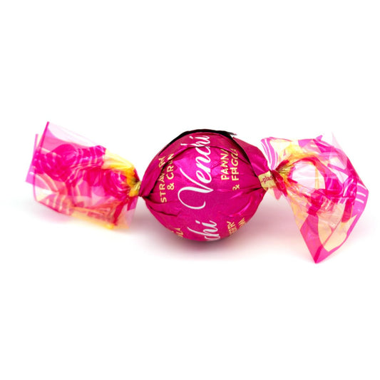 Venchi Strawberry & Cream in White Chocolate Pearls