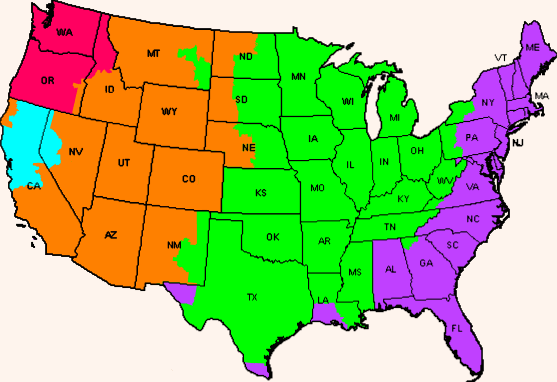 Ground Shipping Zone Map