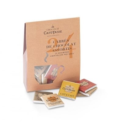 Cafe-Tasse Assorted Chocolate Squares Pouch - 24 Pieces - 120 g 8059