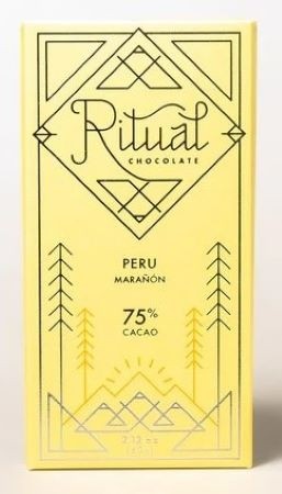 Ritual Chocolate Peru Maranon 75% Single Origin Dark Chocolate Bar - 60 g