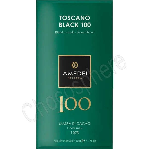 Toscano Black 100% Dark Chocolate Bar 50g