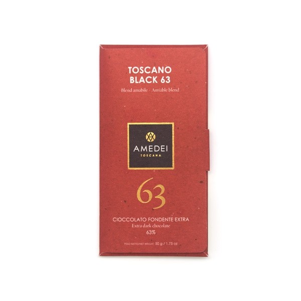 Amedei Toscano Black 63% Dark Chocolate Bar - 50g 5306