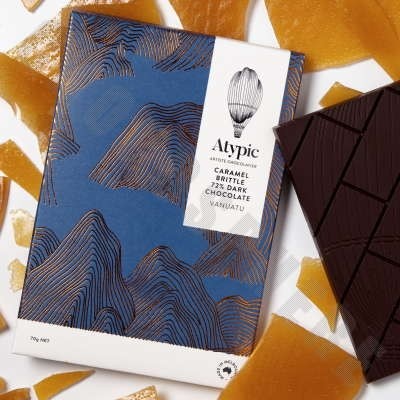 Caramel Brittle 72% Dark Chocolate Bar - 70g