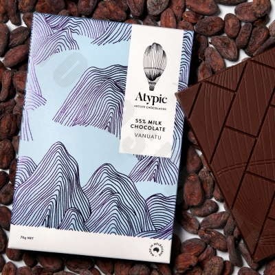 Atypic Vanuatu 55% Single Origin Milk Chocolate Bar - 70g 