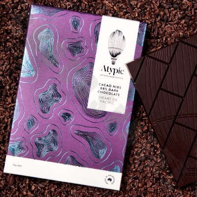 88% Dark Chocolate with Nibs Bar - Heart of Pacific - 70g