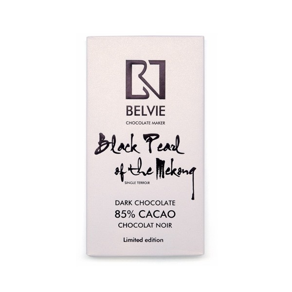 Belvie Black Pearl of the Mekong 85% Dark Chocolate Bar - 80 grams