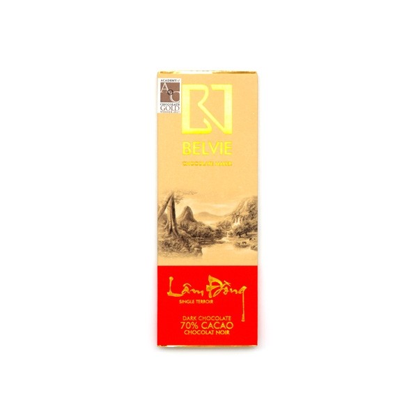 Belvie Lam Dong 70% Single Origin Dark Chocolate Bar - 27 grams