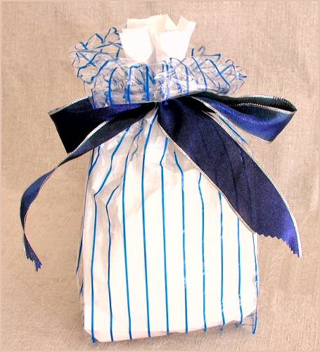 Blue-Stripe Gift Bag