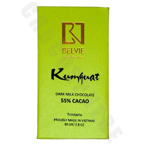 Dark Milk Chocolate with Kumquat Bar - 80g