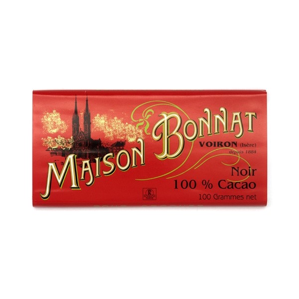 Bonnat 100% Cacao Dark Chocolate Bar - 100 grams