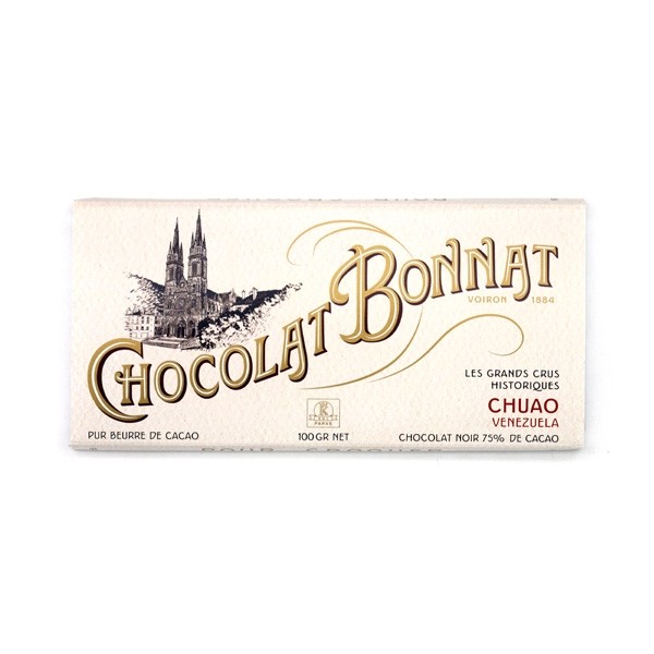 Bonnat Chuao 75% Single Origin Dark Chocolate Bar - 100 grams