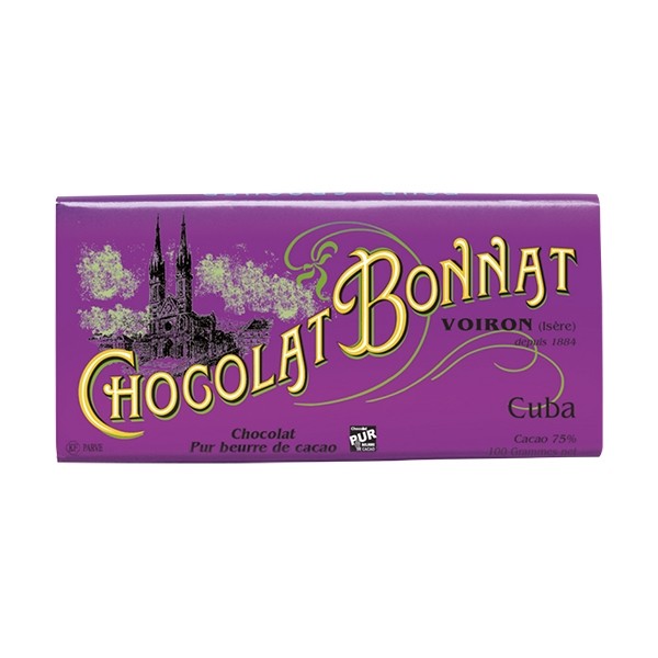 Bonnat Cuba 75% Single Origin Dark Chocolate Bar - 100 g