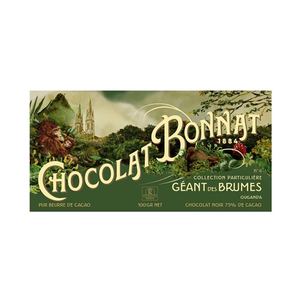 Bonnat Géant des Brumes 75% Dark Chocolate Bar - 100 Grams