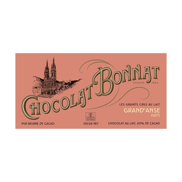 Bonnat Grand'Anse 65% Single Origin Milk Chocolate Bar - 100 g