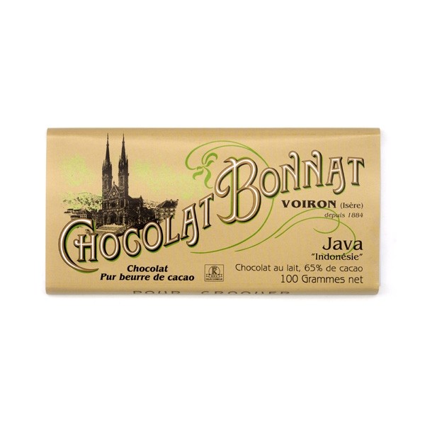 Bonnat Java 65% Single Origin Dark Milk Chocolate Bar - 100 grams