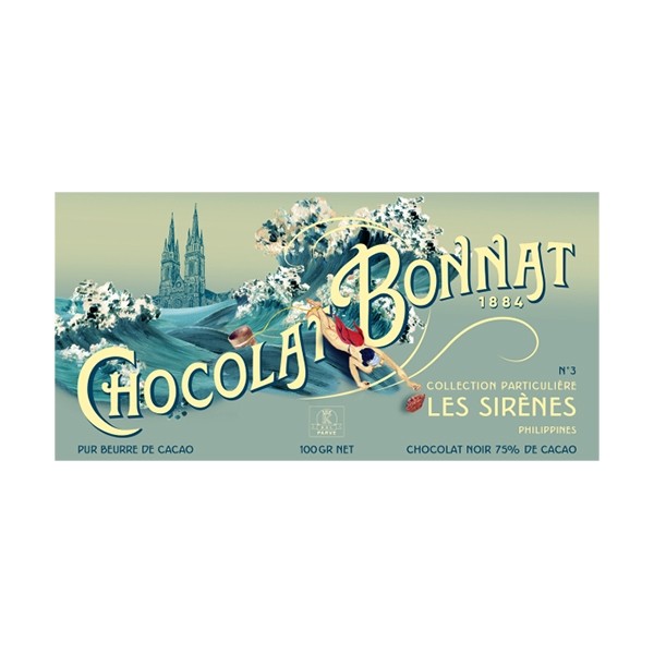 Bonnat Les Sirènes 75% Dark Chocolate Bar - 100 g