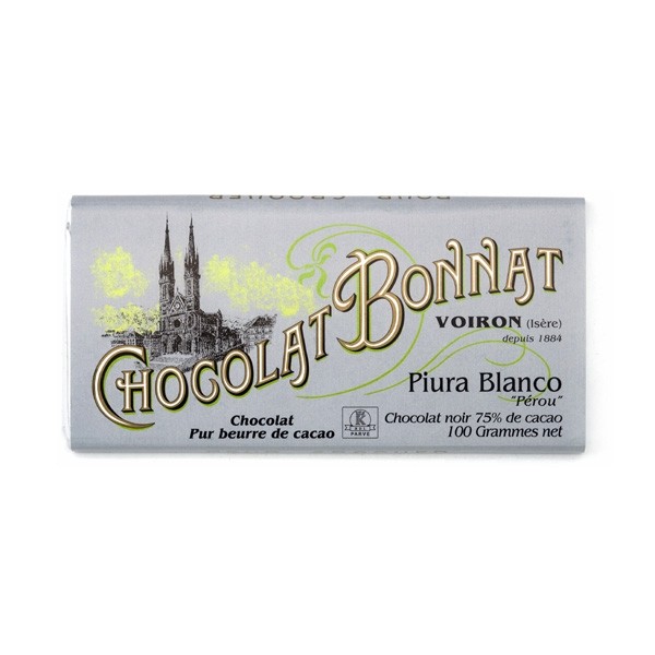 Bonnat Piura Blanco 75% Single Origin Dark Chocolate Bar - 100 grams