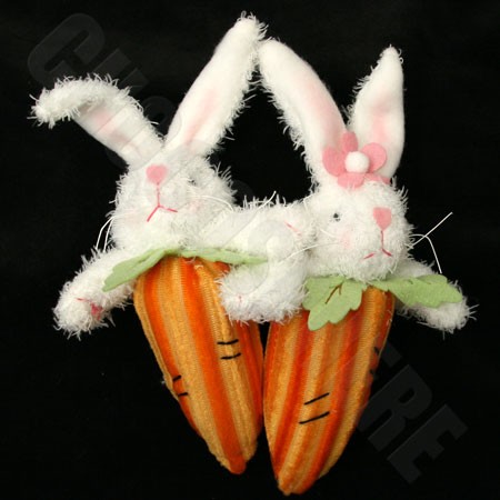 Stuffed (not chocolate) bunny-carrot combo