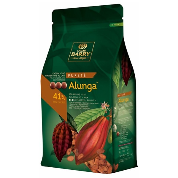Cacao Barry Alunga Pistoles 41% Milk Chocolate Discs - 5kg CHM-Q41ALUN-US-U77