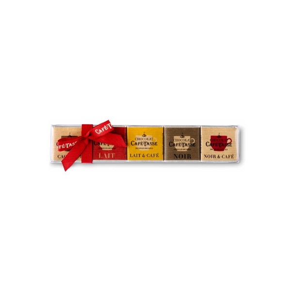 Cafe - Tasse 5-Flavour Assorted Chocolate Napolitains Box - 15-pc ~ 75 grams 5119N