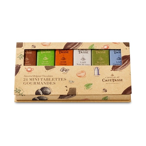 Cafe-Tasse Assorted Chocolate Mini-Bar Discovery Box - 24 pc - 216 g