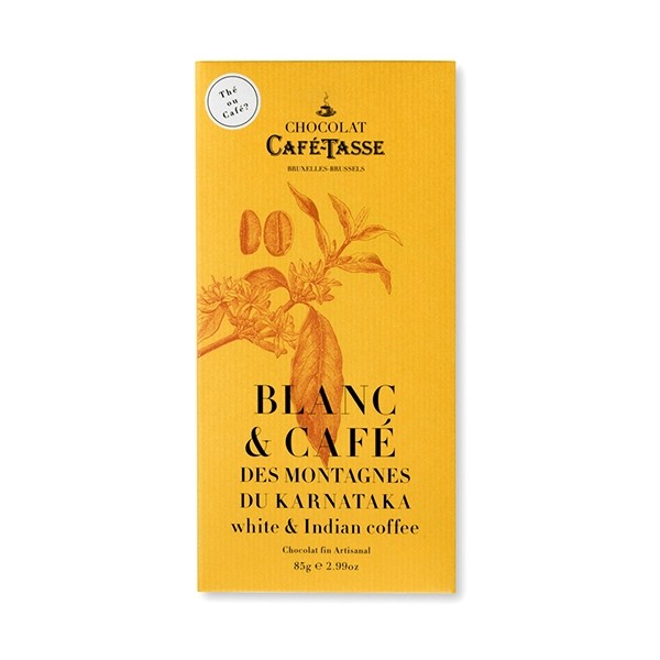 Cafe-Tasse Blanc & Café White Chocolate & Indian Coffee Tablet - 85g  5271D