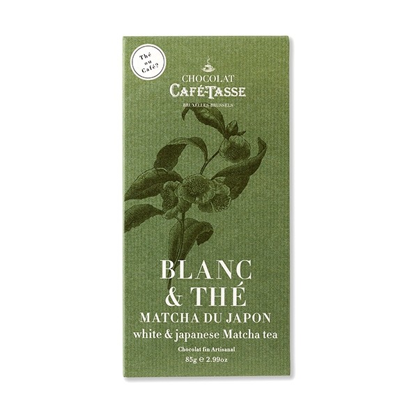Cafe-Tasse Blanc & Thé 27% White Chocolate & Matcha Tea Tablet - 85 grams 5174d