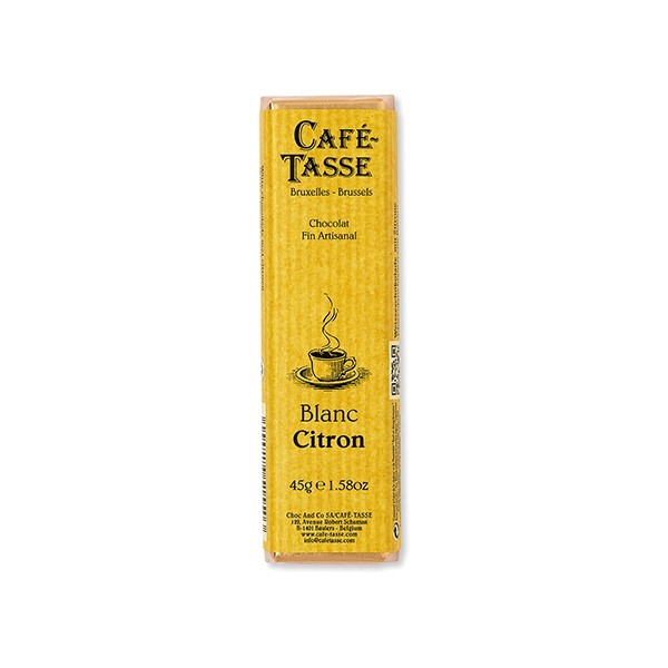 Cafe-Tasse Blanc Citron 27% White Chocolate & Lemon Ganache Bar - 45 grams 5155 7155