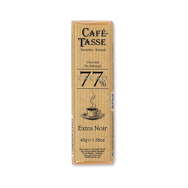 Cafe-Tasse Extra Noir 77% Extra Dark Chocolate Bar - 45 grams 5152 7152