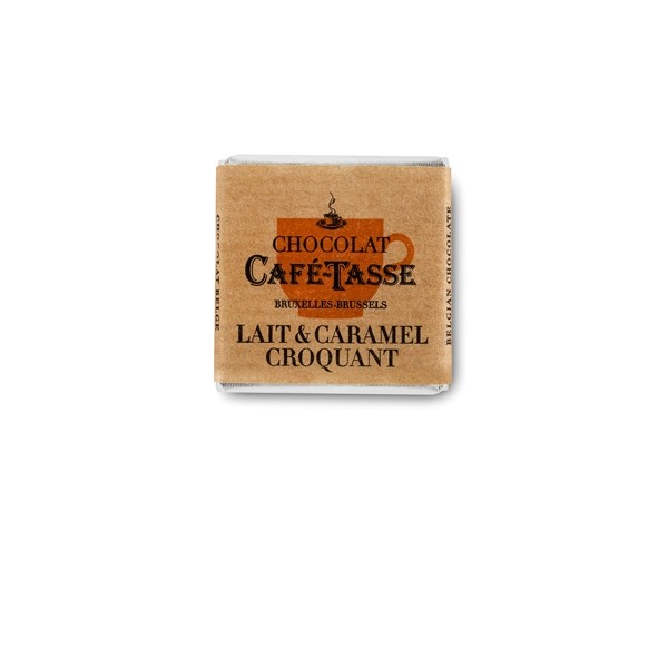 Cafe-Tasse Lait Caramel Croquant 38% Milk Chocolate & Caramel Napolitan Single - 5 g