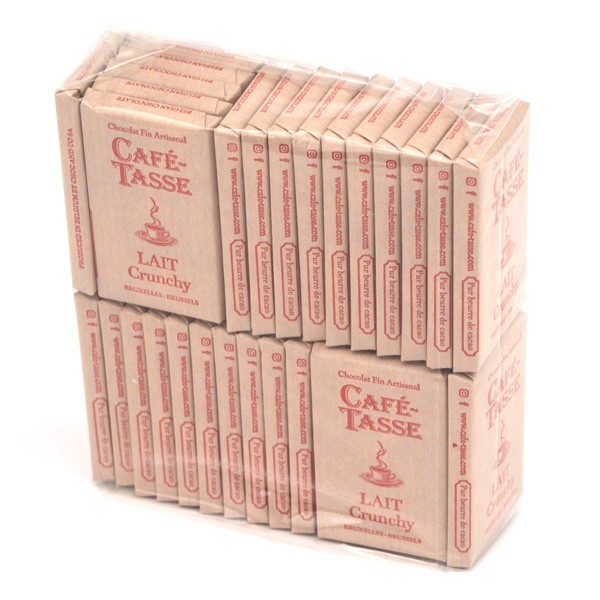 Cafe-Tasse Lait Crunchy 38% Milk Chocolate & Crisps Mini-Bars Bag - 32 pc ~ 298 grams 8018