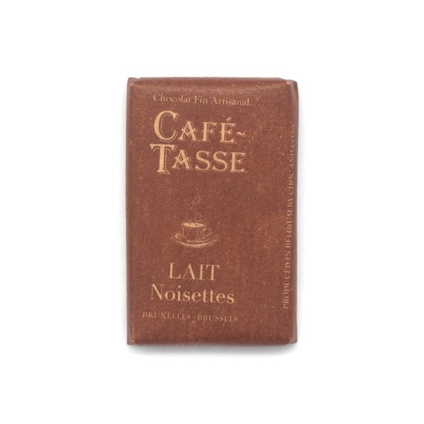 Cafe-Tasse Lait Noisettes 38% Milk Chocolate & Hazelnut Mini-Bar Single - 9 grams 8010