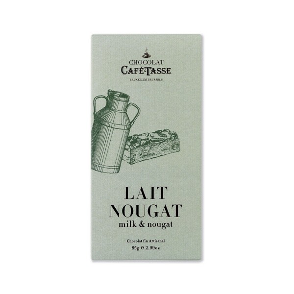 Cafe-Tasse Lait Nougat 38% Milk Chocolate with Nougat Tablet - 85 grams 5075D