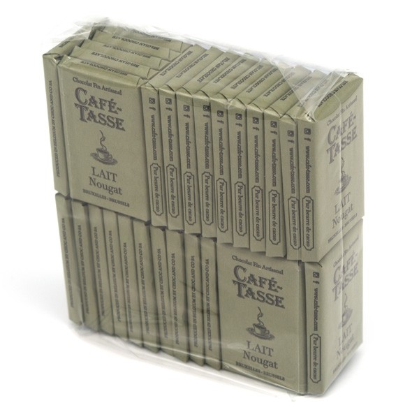 Cafe-Tasse Lait Nougat 38% Milk Chocolate & Nougat Mini-Bars Bag - 32 pc ~ 298 grams 8005