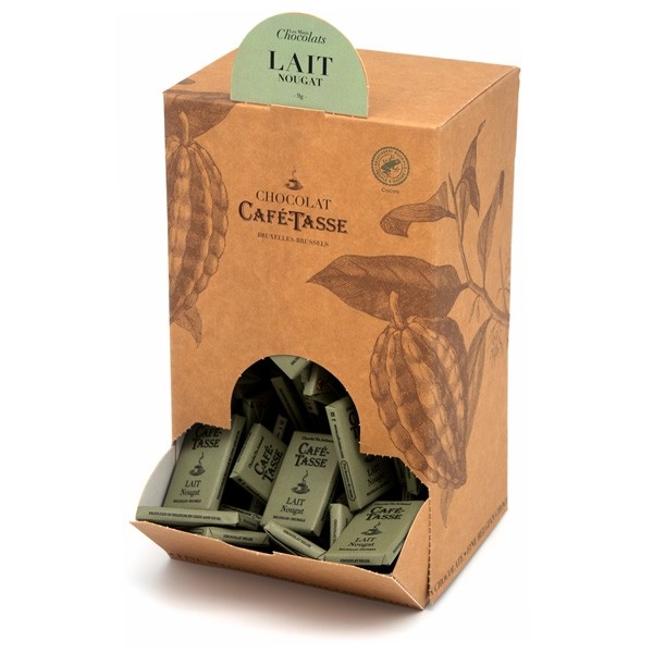 Cafe-Tasse Lait Nougat 38% Milk Chocolate & Nougat Mini-Bars Bulk Box - 1.5 kg 8005