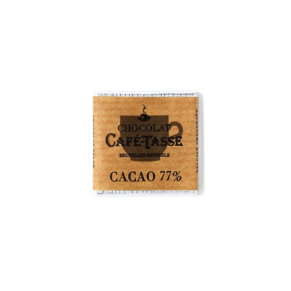 Cafe-Tasse Noir 77% Extra Dark Chocolate Napolitan Single - 5 g
