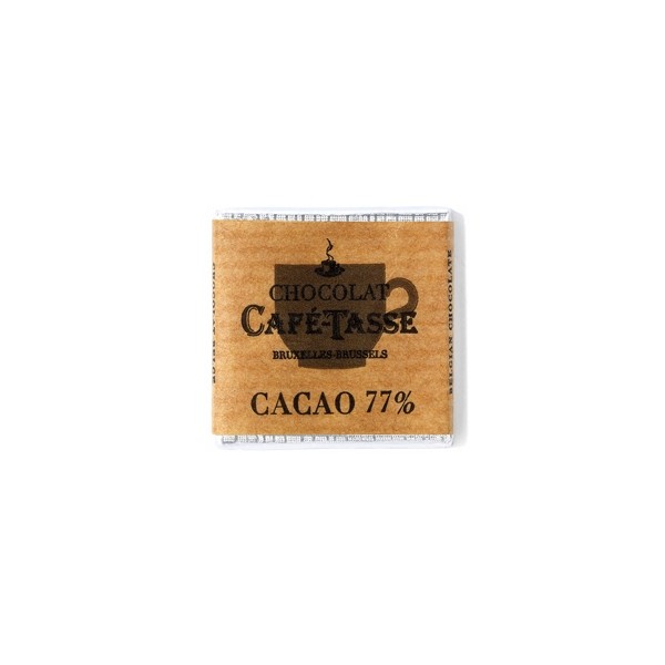 Cafe-Tasse Noir 77% Extra Dark Chocolate Napolitan Single - 5 g