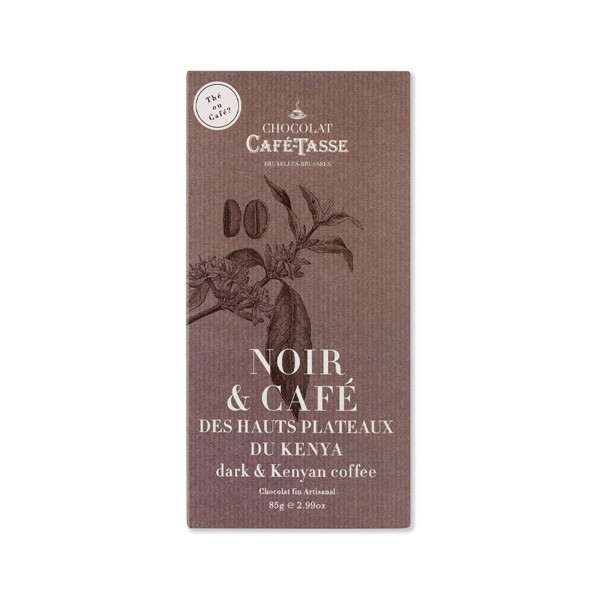 Cafe-Tasse Noir & Cafe du Kenya 60% Dark Chocolate & Coffee Tablet - 85 grams 5170d