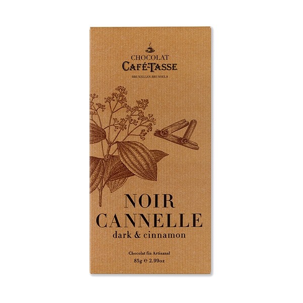 Cafe-Tasse Noir Cannelle 60% Dark Chocolate & Cinnamon Tablet - 85 grams 5076D