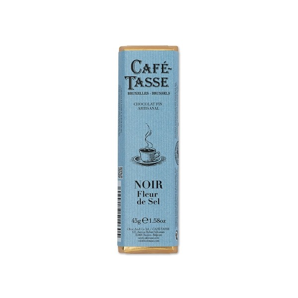 Cafe-Tasse Noir Fleur De Sel 60% Dark Chocolate & Sea Salt Bar - 45g