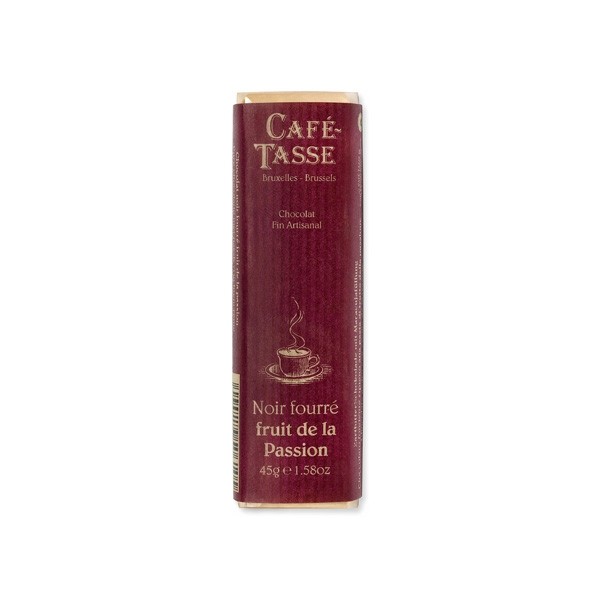 Cafe-Tasse Noir Fourre Fruit de la Passion 60% Dark Chocolate & Passion Fruit Bar - 45 grams 7061D