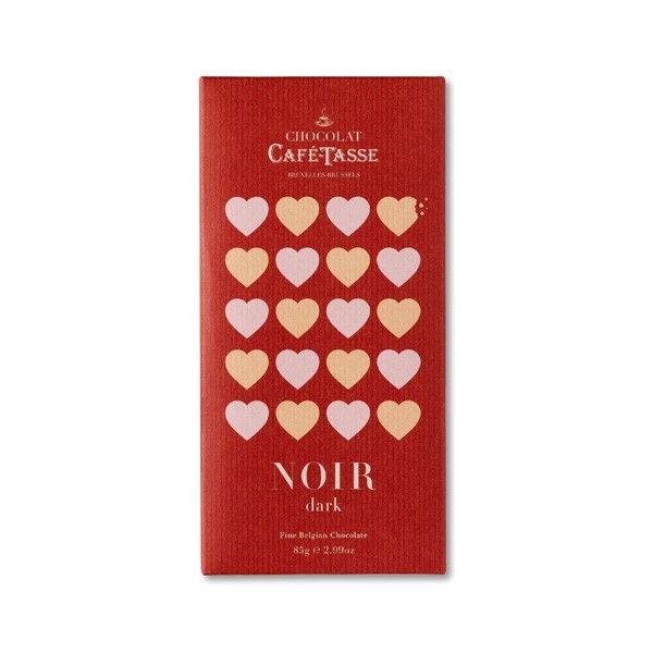 Cafe-Tasse Noir Love 60% Dark Chocolate Tablet - 85 grams 5071LOVE