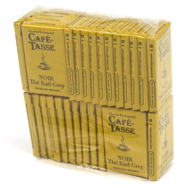 Cafe-Tasse Noir Thé Earl Grey 60% Dark Chocolate & Tea Mini-Bars Bag - 32 pc ~ 298 grams 8006