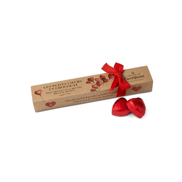 Cafe-Tasse Reglet 6-pc Milk Chocolate Praline Hearts